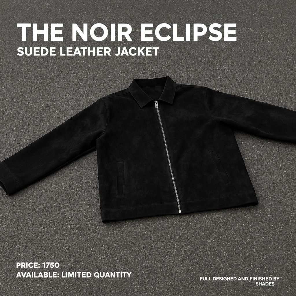 The Noir Eclipse Suede Leather Jacket
